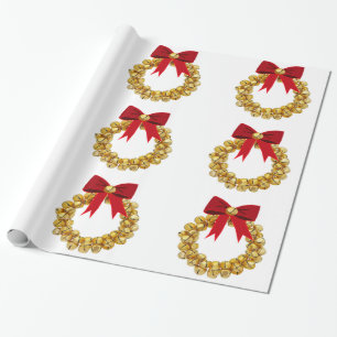 Presente Papel de embrulhamento das cordas de jingle