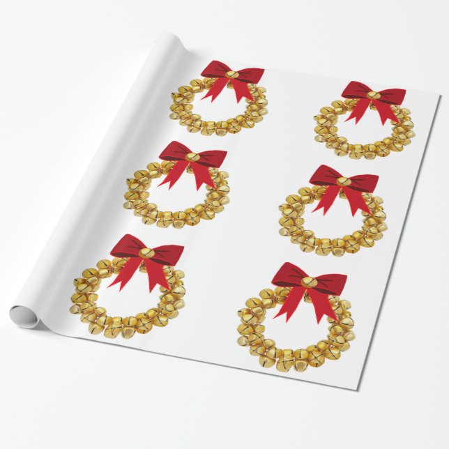 Presente Papel de embrulhamento das cordas de jingle (Desenrolado)
