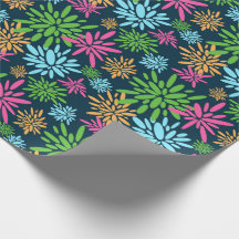 Papel de embrulhamento das flores colorido do Fire