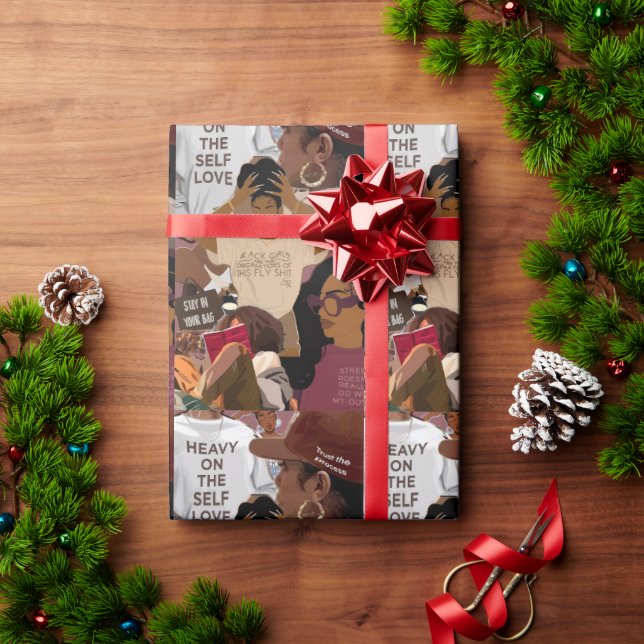 Presente Papel de embrulhamento de amor próprio (Presente de Natal)