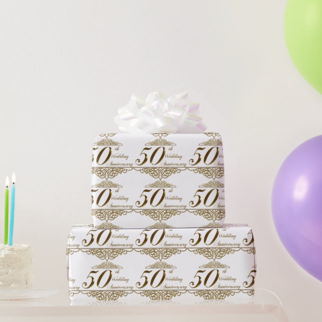 Presente Papel de embrulhamento de aniversário de casamento (Presentes para festas)