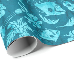 Presente Papel de embrulhamento de Batik no Havaí, na prai