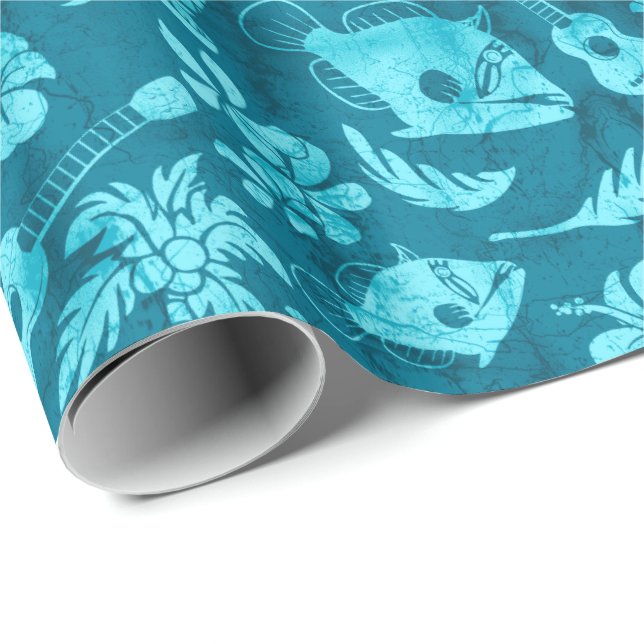 Presente Papel de embrulhamento de Batik no Havaí, na praia (Ponta do rolo)