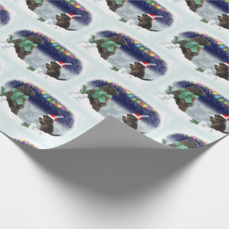 Presente Papel de embrulhamento de bola de neve