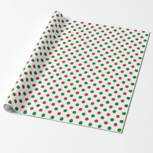 Presente Papel de embrulhamento de Bolinhas de Natal Vermel