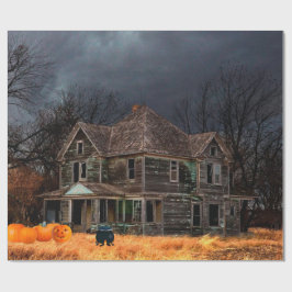 Presente Papel de embrulhamento de casas assombradas