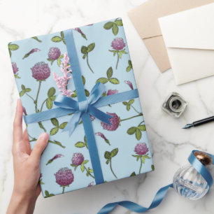 Presente Papel de embrulhamento de Chá de fraldas azul de t