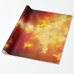 Presente Papel de embrulhamento de chama noturna