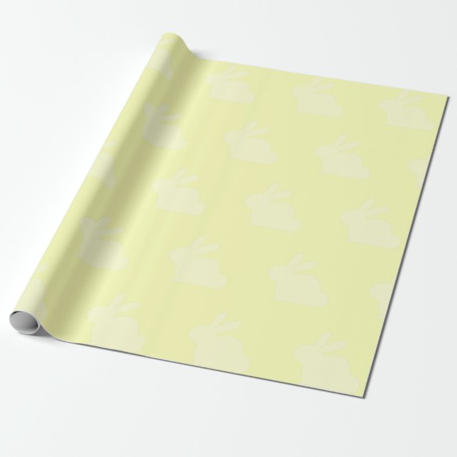 Presente Papel de embrulhamento de coelhinho amarelo-limão (Desenrolado)