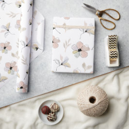Presente Papel de embrulhamento de Design Floral Modern Boh