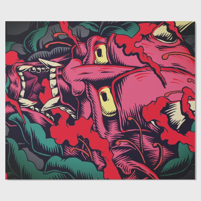 Presente Papel de embrulhamento de dispositivo JAPONÊS HALL (Aberto)