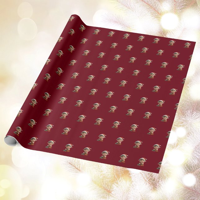 Presente Papel de embrulhamento de Elf de Natal para o bebê (Criador carregado)