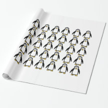 Papel de embrulhamento de embrulho para penguins