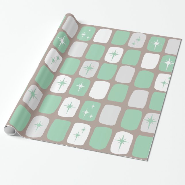 Presente Papel de embrulhamento de estacas de jade retrô (Desenrolado)