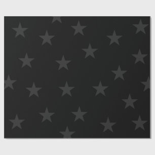 Presente Papel de embrulhamento de estrela preta minimalist