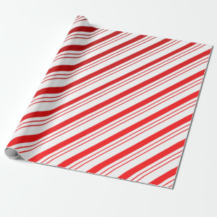 Presente Papel de embrulhamento de faixas de canas de doce