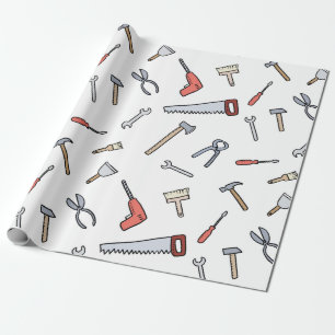 Presente Papel de embrulhamento de ferramentas DIY