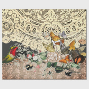 Presente Papel de embrulhamento de folhas e de folhas