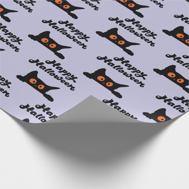 Presente Papel de embrulhamento de gatos pretos sem costura (Ponta)