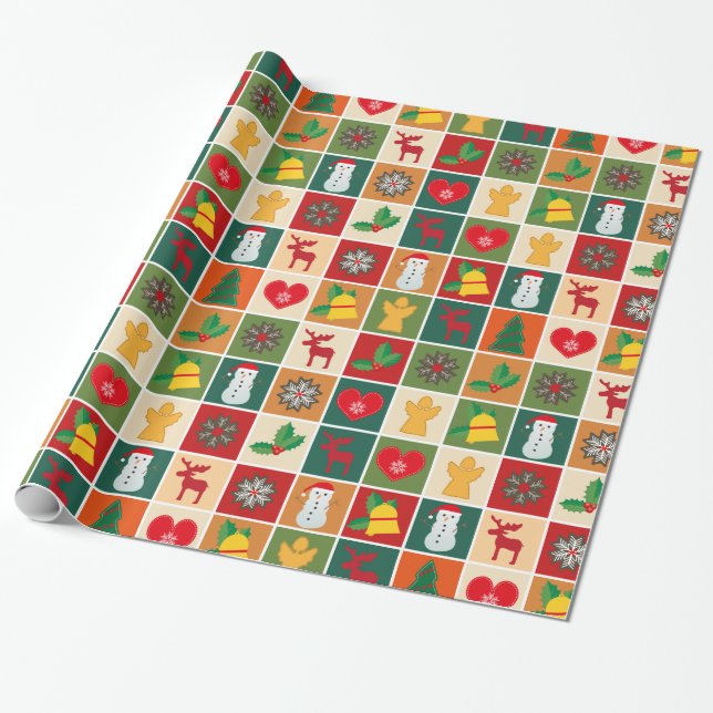 Presente papel de embrulhamento de horário de natal (Desenrolado)