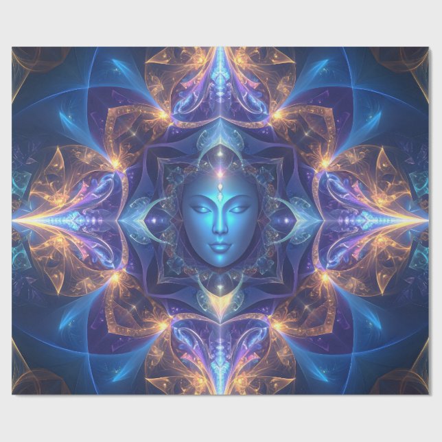 Presente Papel de embrulhamento de iluminação cósmica (Aberto)