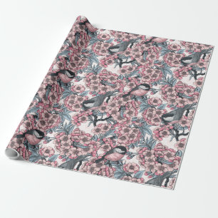 Presente Papel de embrulhamento de jardim de cereja