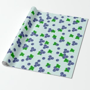 Presente Papel de embrulhamento de mirtilos