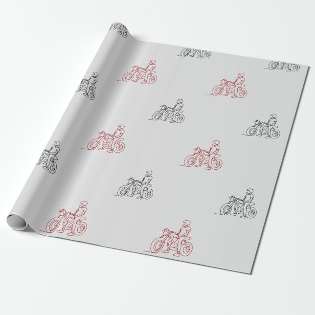 Presente papel de embrulhamento de motocicletas (Desenrolado)