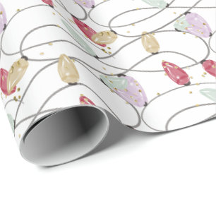 Presente Papel de embrulhamento de Natal nas Luzes de Féri