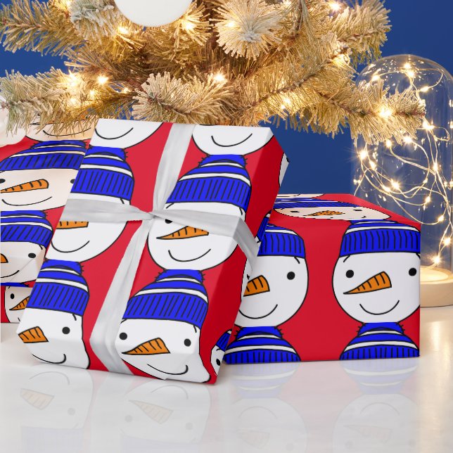 Presente Papel de embrulhamento de NATAL SNOWMAN (Feriados)