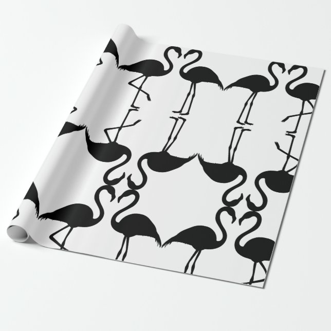 Presente Papel de embrulhamento de padrão preto Twin Flamin (Desenrolado)