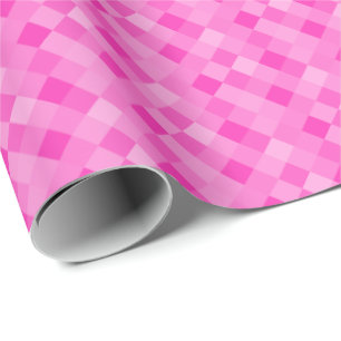 Presente Papel de embrulhamento de padrão quadrado de pixel
