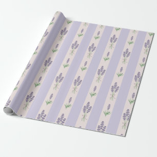 Presente Papel de embrulhamento de padrões de lavanda
