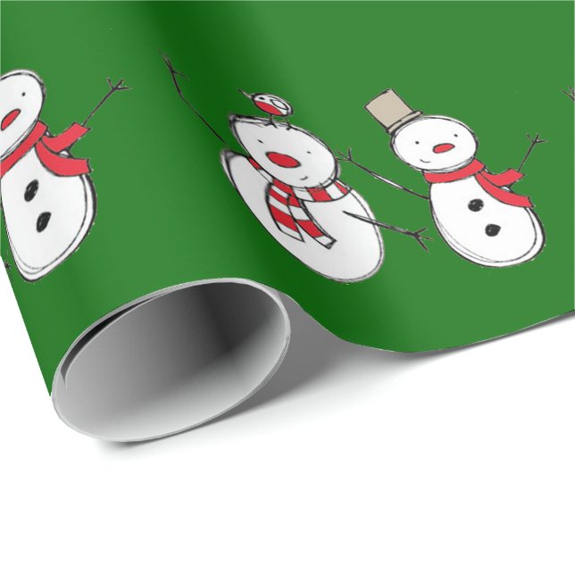 Presente Papel de embrulhamento de padrões de natal para ho (Ponta do rolo)