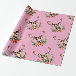 Presente Papel de embrulhamento de Reindeer de Natal