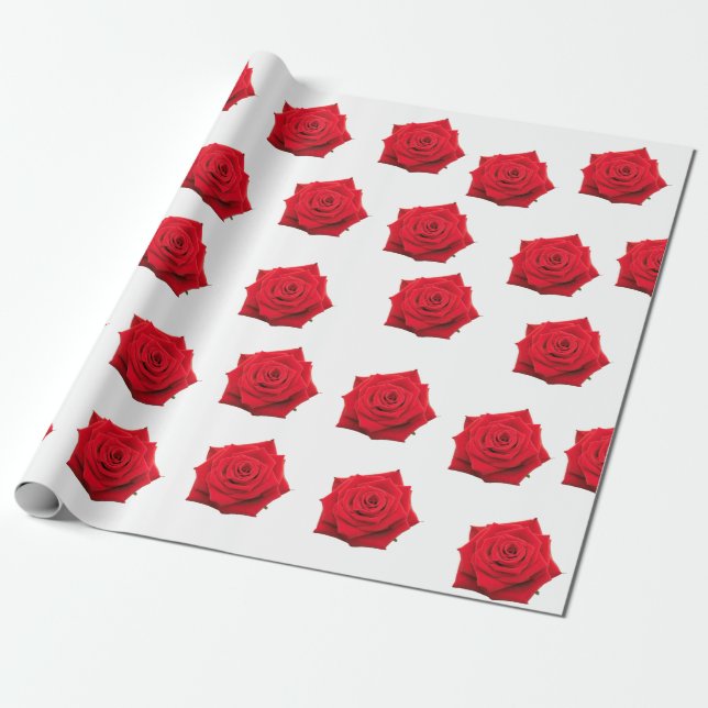 Presente Papel de embrulhamento de rosas vermelhas (Desenrolado)