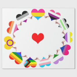 Presente Papel de embrulhamento de sinalizador de orgulho