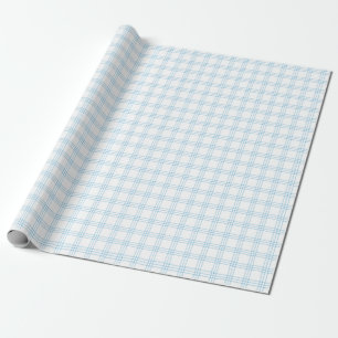 Presente Papel de embrulhamento de Xadrez azul moderno