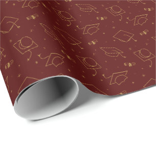 Presente Papel de embrulhamento do Boné de formatura Maroo