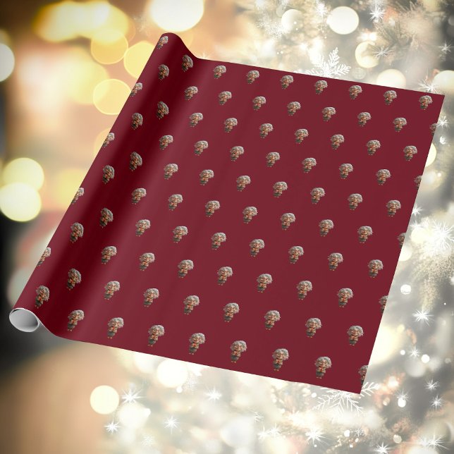 Presente Papel de embrulhamento do Elf no Natal do Professo (Criador carregado)