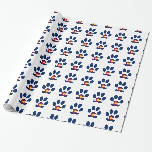 Presente Papel de embrulhamento do padrão de impressão da p (Desenrolado)