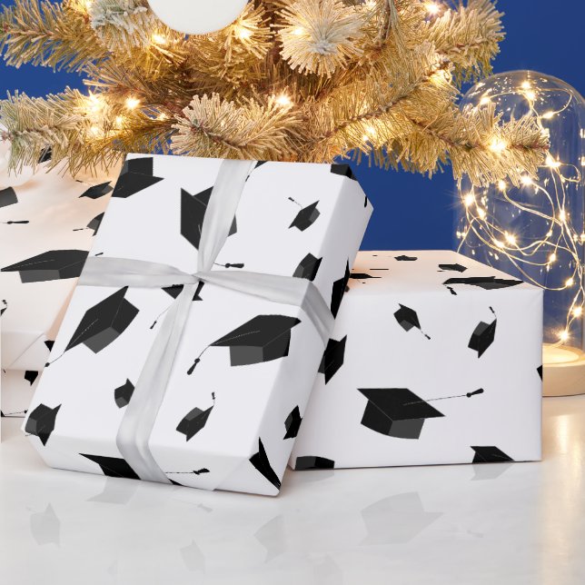 Presente Papel de embrulhamento do poço do Boné de formatur (Feriados)