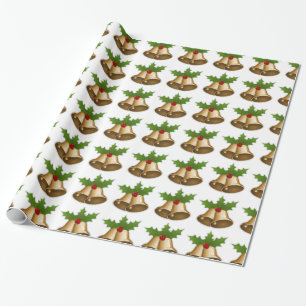 Presente Papel de embrulhamento dos sinos de Natal
