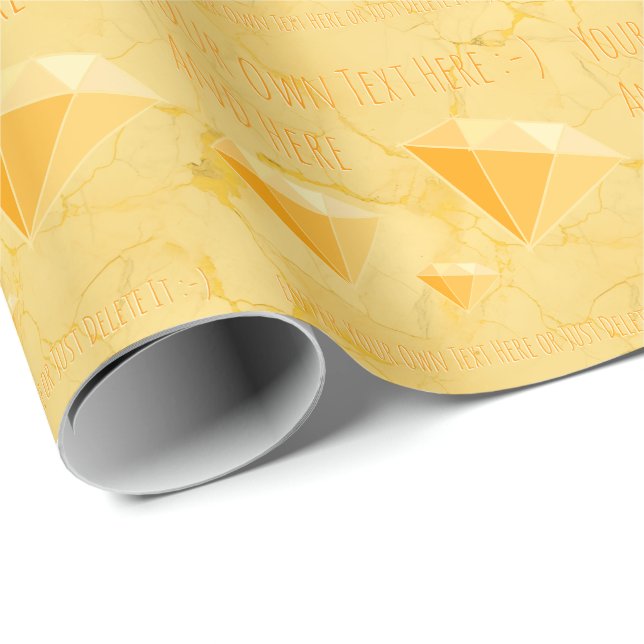Presente Papel de embrulhamento Dourado para joias de diama (Ponta do rolo)