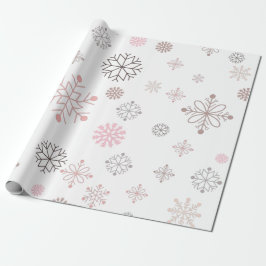 Presente Papel de embrulhamento em flocos de neve de Natal 