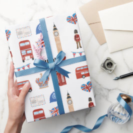 Presente Papel de embrulhamento em Londres | London Themed 