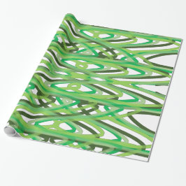 Presente Papel de embrulhamento espiral verde, Papel de enr