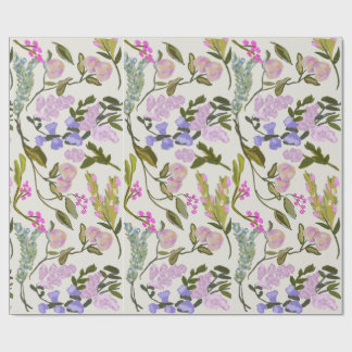 Presente Papel de embrulhamento Floral Summer Peach