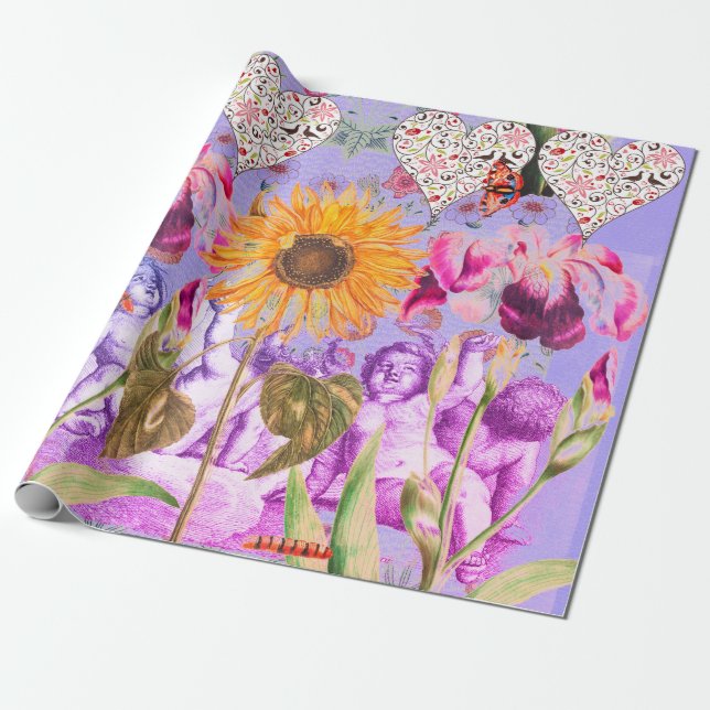 Presente Papel de embrulhamento GIFT do Dia de os namorados (Desenrolado)