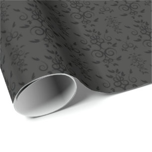 Presente Papel de embrulhamento HAMbWG - Barroco Preto/Pret